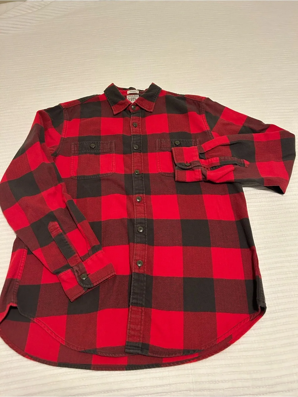 J. Crew Red and Black Buffalo Plaid Button-Down Shirt